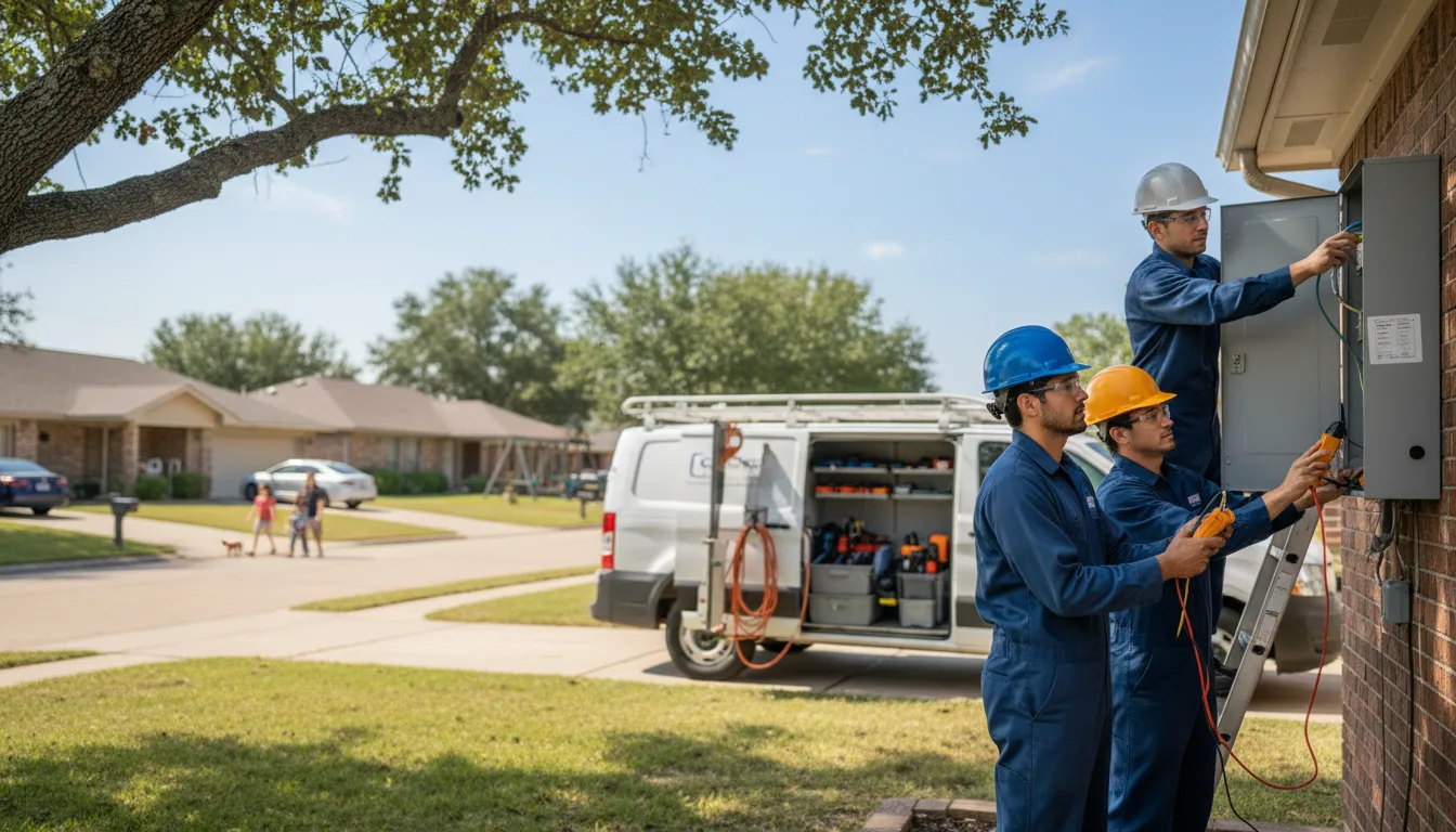 Certified electrician providing emergency electrical services in Widener, AR